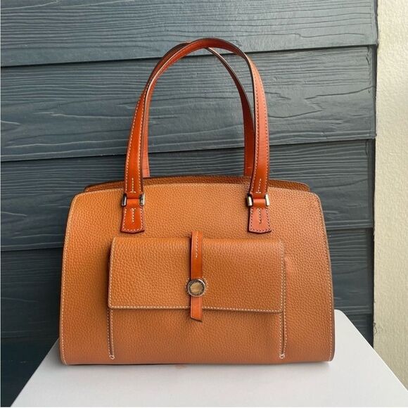DOONEY & BOURKE British Tan Bag Florentine Cambridge Leather Tote Handbag - Picture 1 of 10